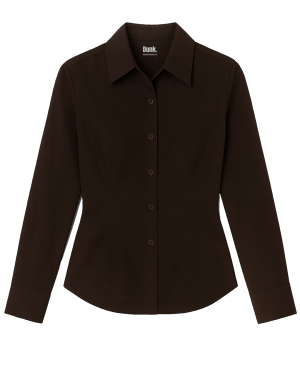 Washed Brown Button Down Shirt