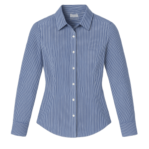 Blue Fitted Button Down Shirt