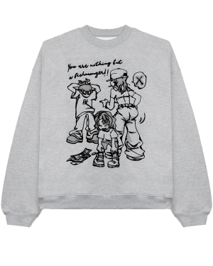 Callout Gray Graphic Pullover