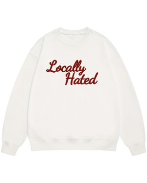 Locally Hated Graphic Pullover - Cherry Red